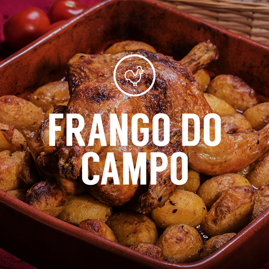 FRANGO do CAMPO com batatas em forno a lenha - O Bacorinho - Loja Online